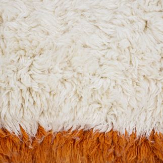 White and orange Shaggy rug 250x250cm, HK Living