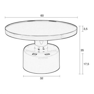Glam, Coffee Table, Black, Zuiver