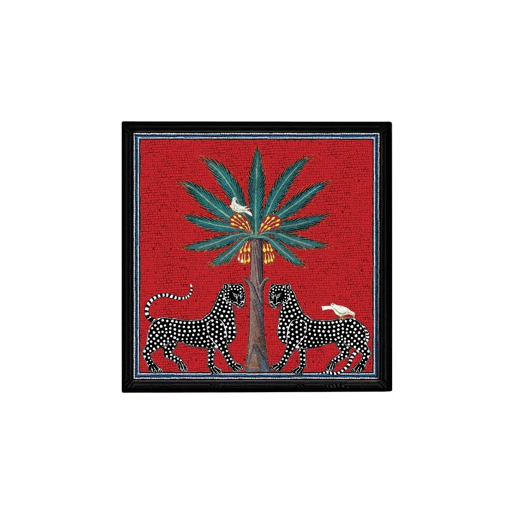 Léopard Tray Rouge, Plateau Ortigia, 25.5cm x 25.5 cm Léopard Tray Rouge, Plateau Ortigia, 25.5cm x 25.5 cm