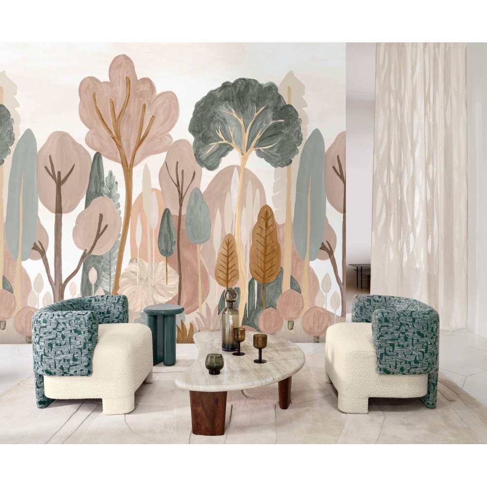 Cobalt Impressionist Forest, panoramic wallpaper, Designers Guild Cobalt Impressionist Forest, panoramic wallpaper, Designers Guild