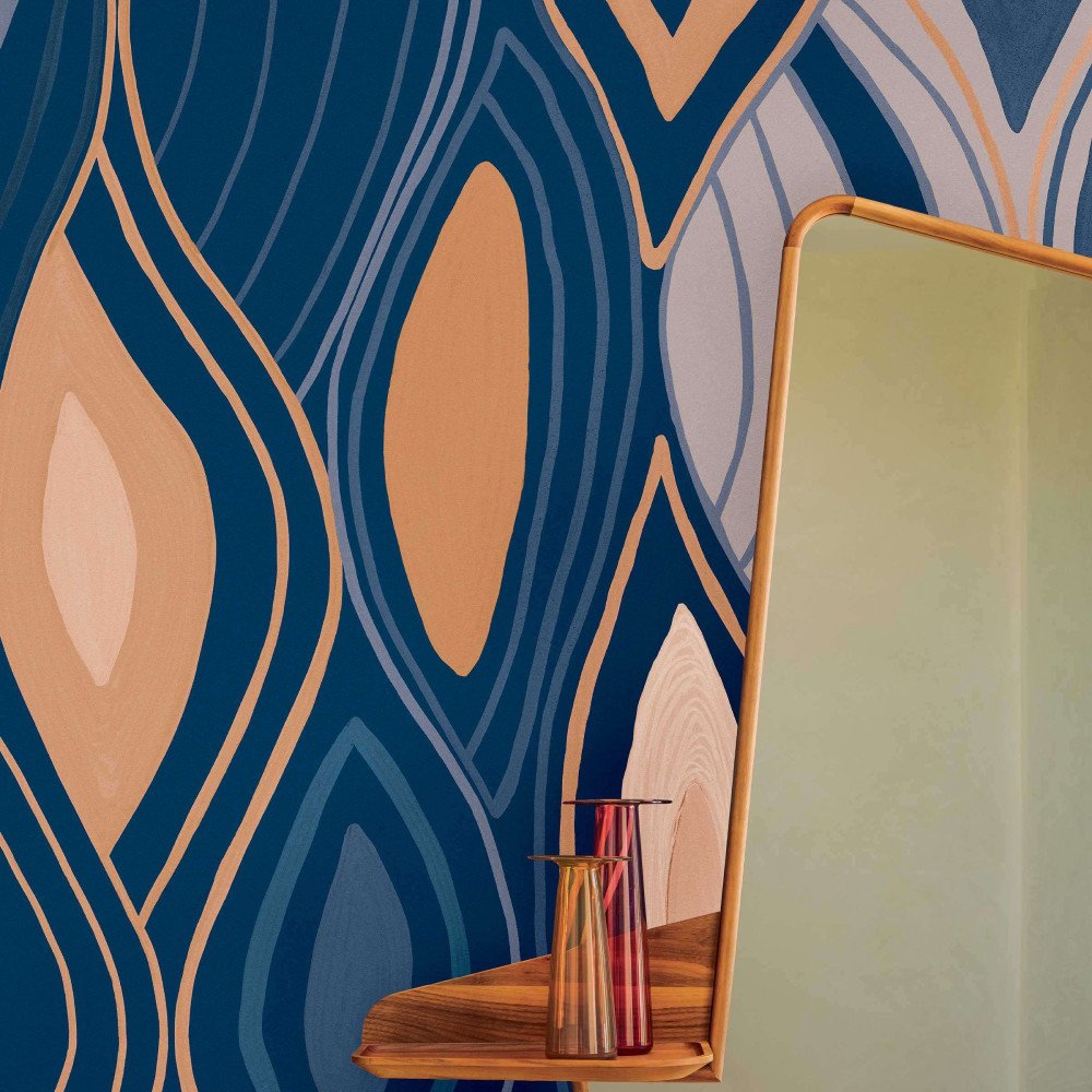 Cobalt Impressionist Forest, panoramic wallpaper, Designers Guild Cobalt Impressionist Forest, panoramic wallpaper, Designers Guild