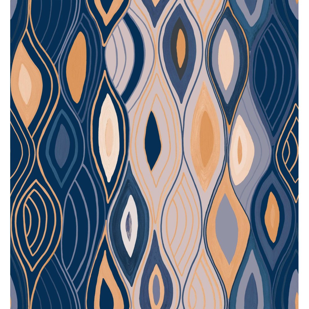 Cobalt Impressionist Forest, panoramic wallpaper, Designers Guild Cobalt Impressionist Forest, panoramic wallpaper, Designers Guild