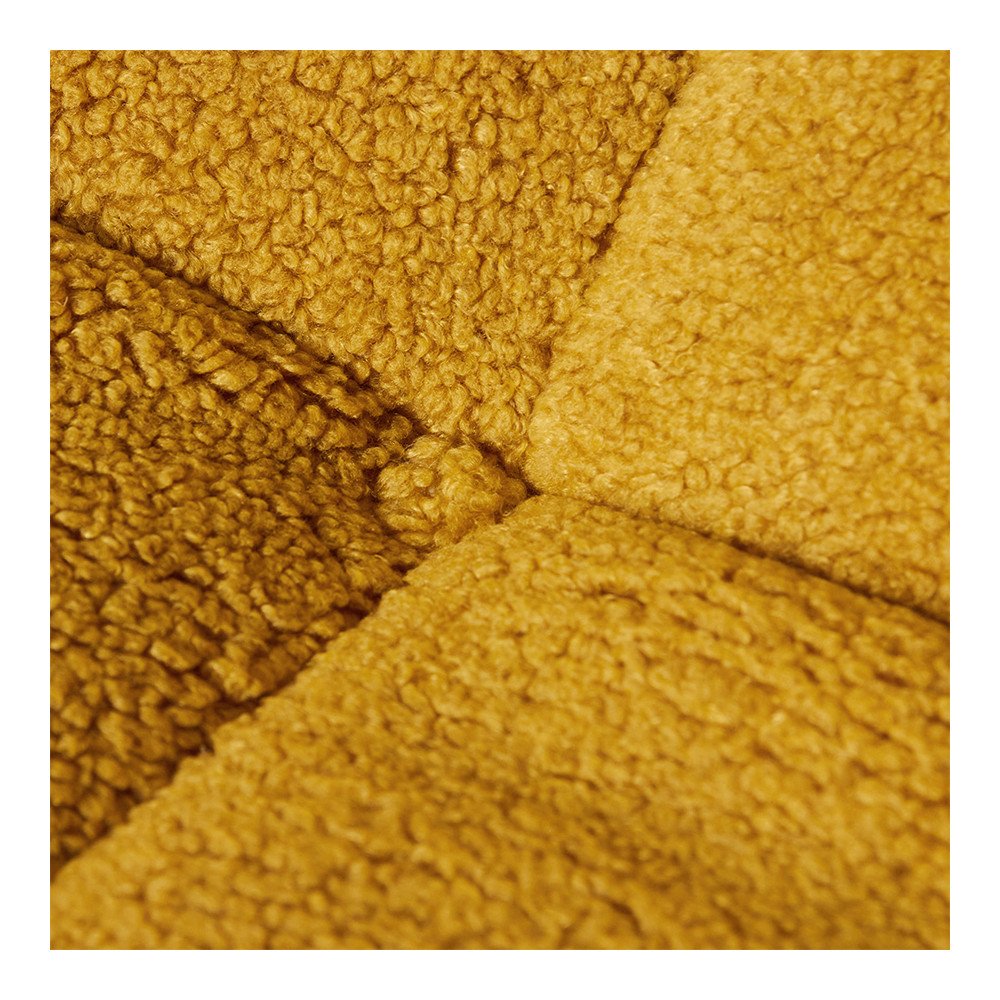 Lazy Lounge Chair Fluffy Ocre, Fauteuil en bouclette, HK Living Lazy Lounge Chair Fluffy Ocre, Fauteuil en bouclette, HK Living