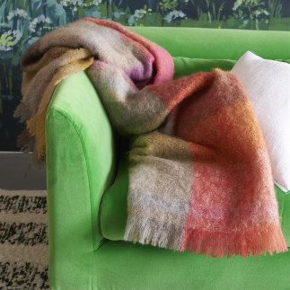 Sepia Fountain, Plaid or Sofa Throw, Designers Guild
