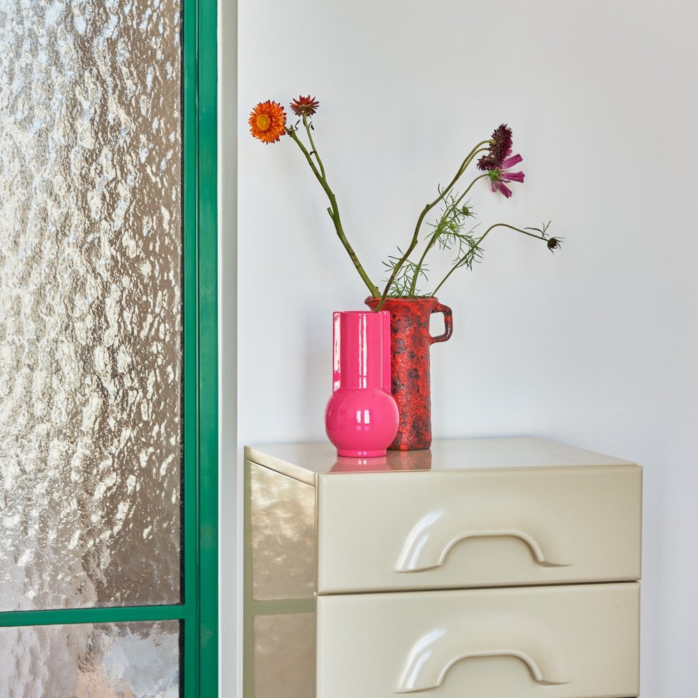 Ceramic ribble, Chrome, Vase, HK Living