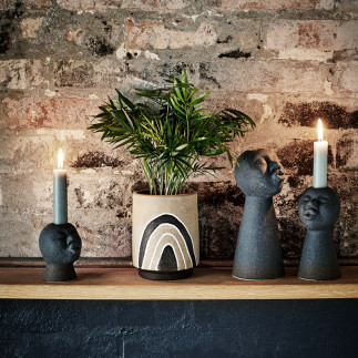 Terracotta pot, Black white and natural, Madam Stoltz