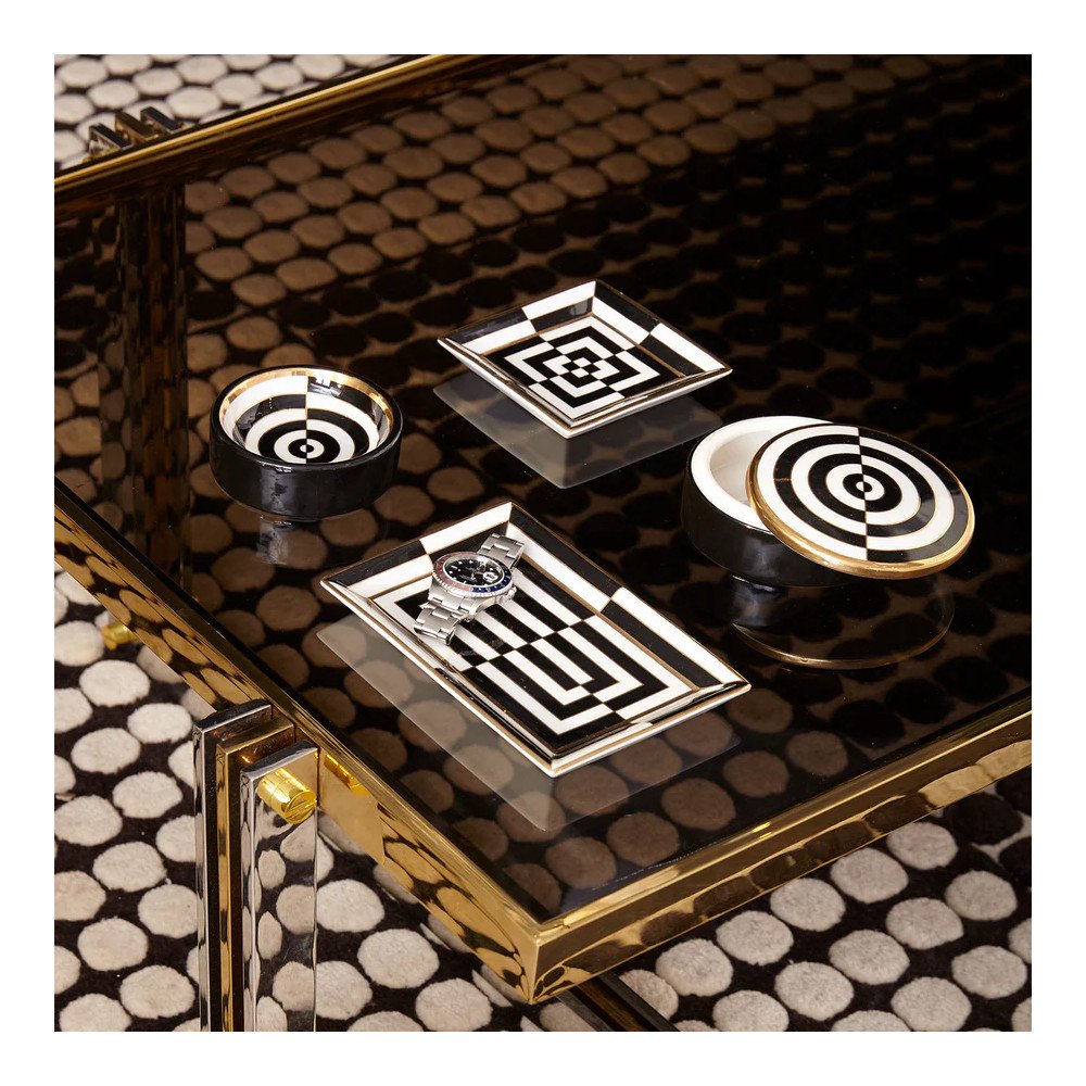Op'Art, Vide-poche Carré, Jonathan Adler Op'Art, Vide-poche Carré, Jonathan Adler