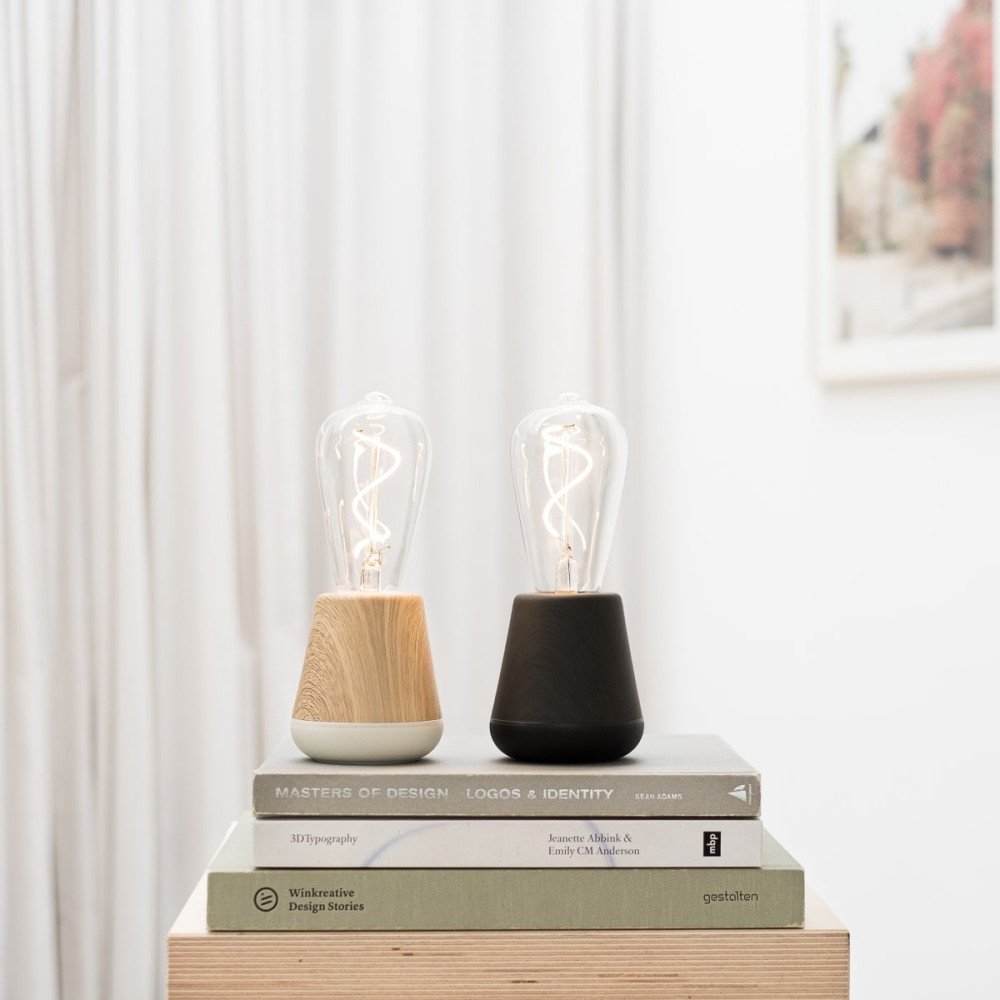 One Black Wood, Lampe led sans fil rechargeable, Humble One Black Wood, Lampe led sans fil rechargeable, Humble
