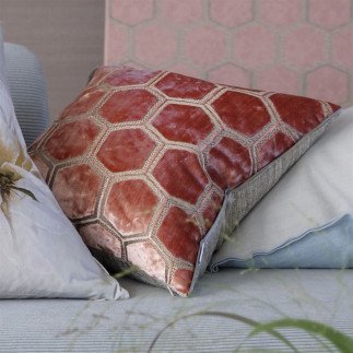 Manipur Coral, Cushion Designers Guild, 43cmx43cm