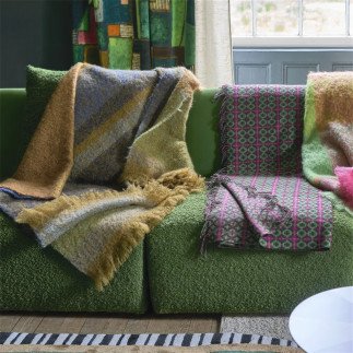 Pembroke Magenta, Plaid ou Jeté de canapé, Designers Guild