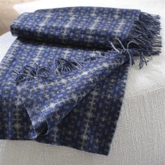 Pembroke Cobalt, Plaid ou Jeté de canapé, Designers Guild