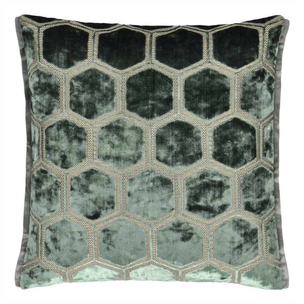 Manipur Silver, Coussin Designers Guild, 43cmx43cm Manipur Silver, Coussin Designers Guild, 43cmx43cm