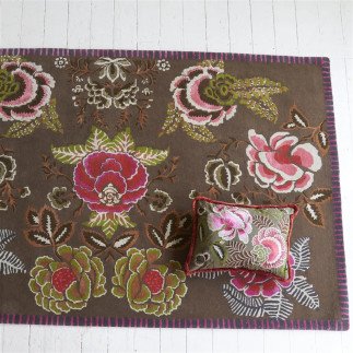 Rose de Damas Cranberry, Tapis Designers Guild