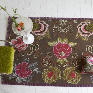 Rose de Damas Cranberry, Tapis Designers Guild