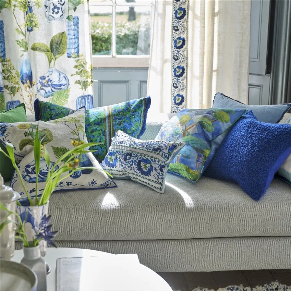 Matsu Cobalt, Coussin, Designers Guild, 50cmx50cm Matsu Cobalt, Coussin, Designers Guild, 50cmx50cm