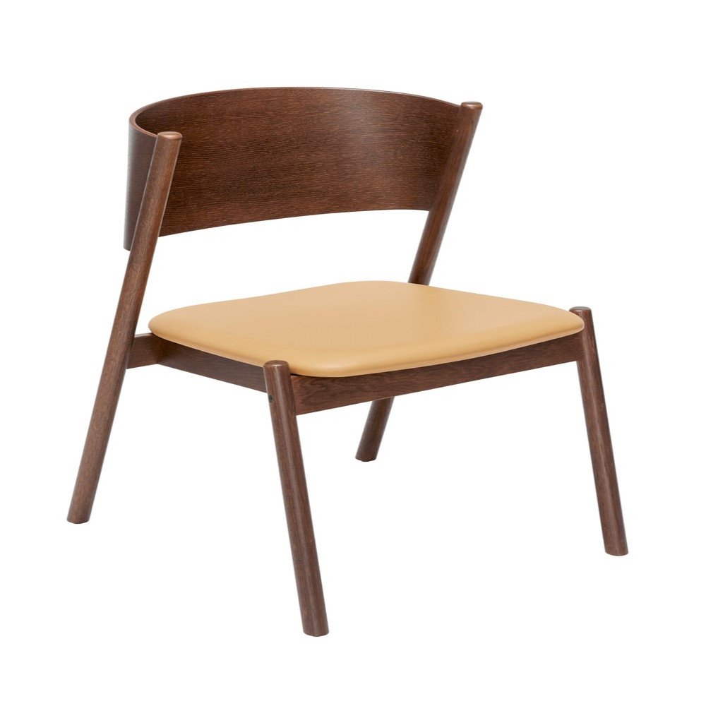 Oblique lounge Marron, Fauteuil, Hübsch Oblique lounge Marron, Fauteuil, Hübsch