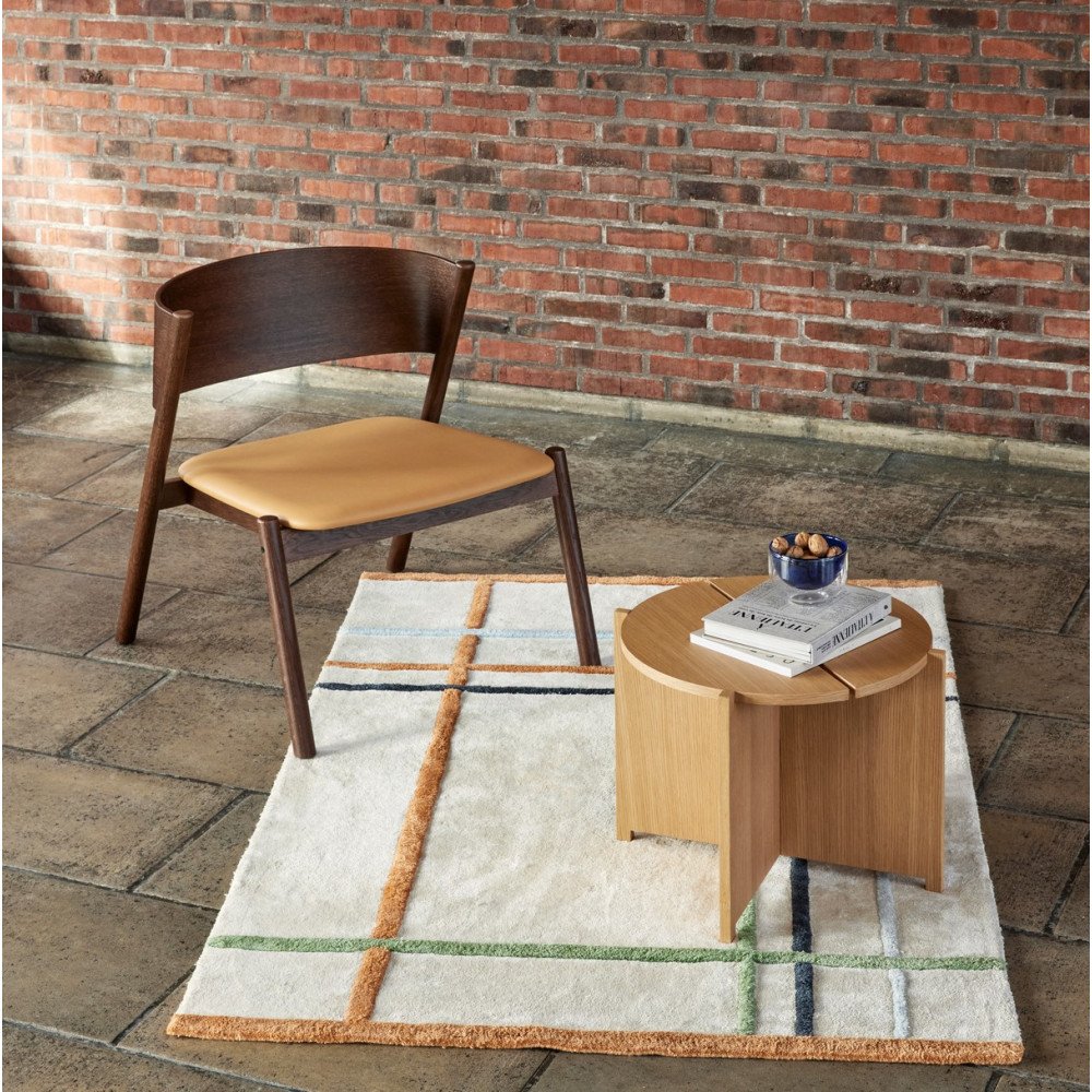 Oblique lounge Marron, Fauteuil, Hübsch Oblique lounge Marron, Fauteuil, Hübsch