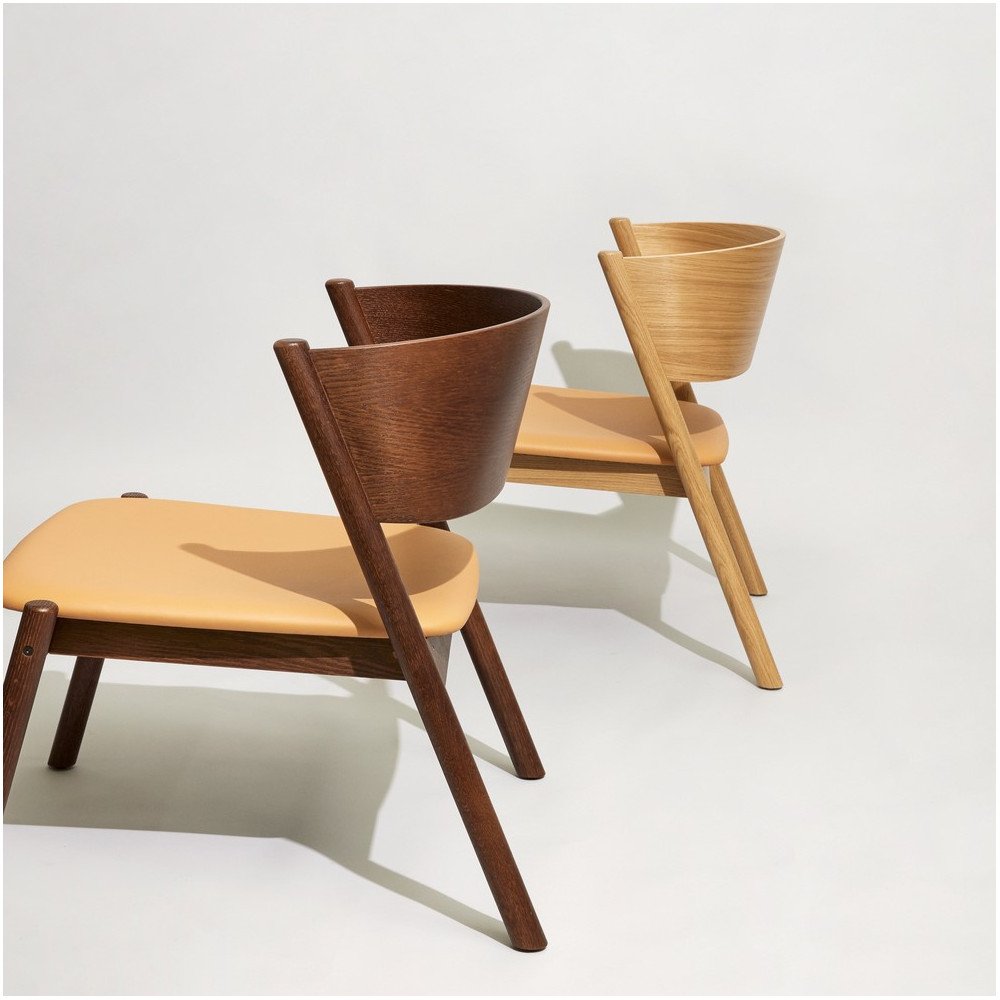 Oblique lounge Marron, Fauteuil, Hübsch Oblique lounge Marron, Fauteuil, Hübsch
