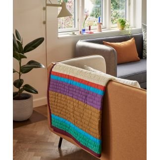 Pavilion Block Burgundy, Plaid or Sofa Throw, Hübsch