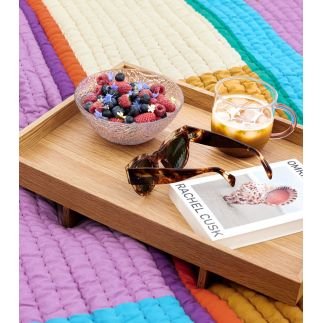 Pavilion Block Burgundy, Plaid or Sofa Throw, Hübsch