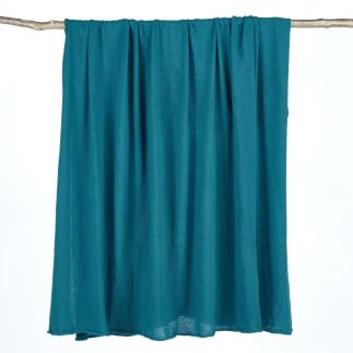 Indianna, Turquoise, Plaid ou Jeté de canapé, Elitis