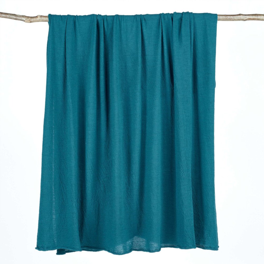 Indianna, Turquoise, Plaid ou Jeté de canapé, Elitis Indianna, Turquoise, Plaid ou Jeté de canapé, Elitis