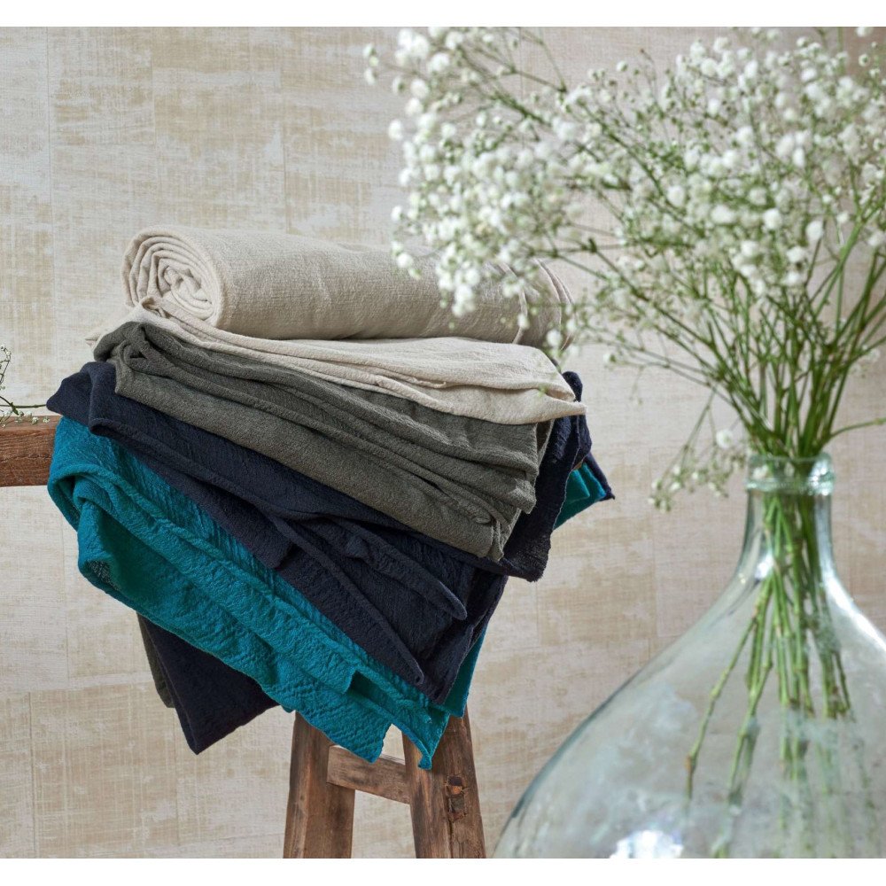 Indianna, Turquoise, Plaid ou Jeté de canapé, Elitis Indianna, Turquoise, Plaid ou Jeté de canapé, Elitis