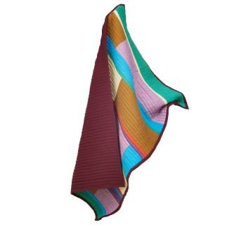 Pavilion Block Burgundy, Plaid or Sofa Throw, Hübsch