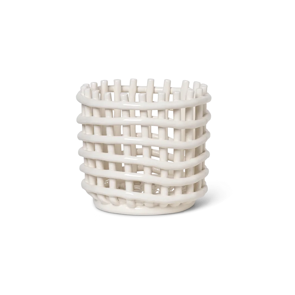 Panier céramique, Blanc cassé, Ferm Living Panier céramique, Blanc cassé, Ferm Living