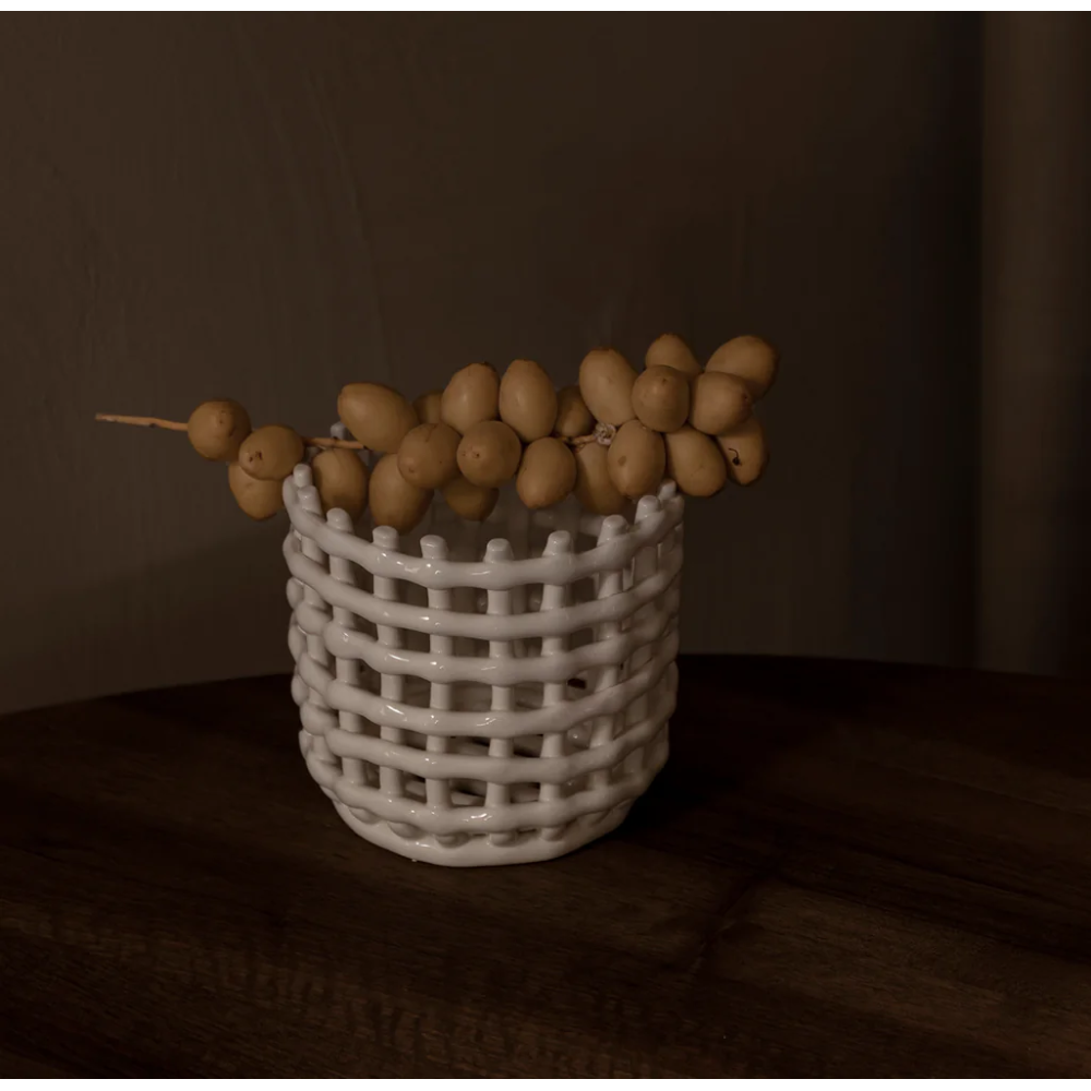 Panier céramique, Blanc cassé, Ferm Living Panier céramique, Blanc cassé, Ferm Living