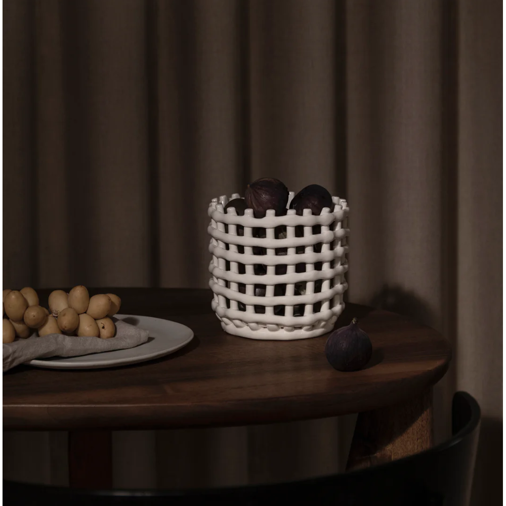 Panier céramique, Blanc cassé, Ferm Living Panier céramique, Blanc cassé, Ferm Living