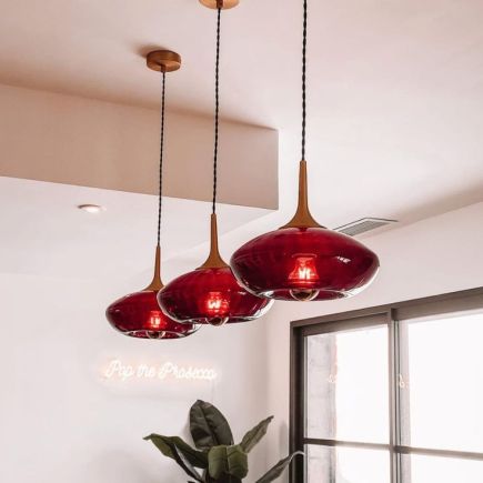 Grace, ruby, suspension, Elements Lighting
