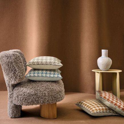 Pact, ocher, cushion, Casamance, 45cm x 45cm