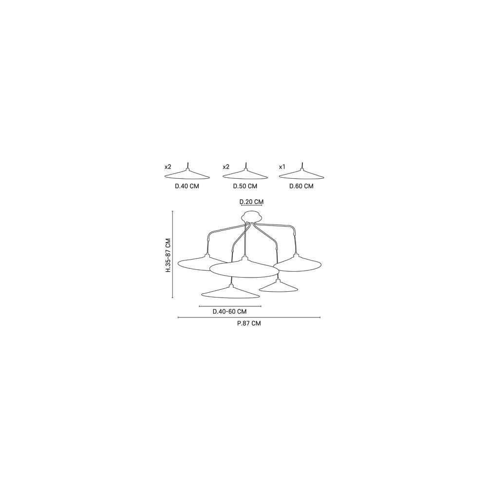 Gatsby 5l, Plafonnier, Market Set Gatsby 5l, Plafonnier, Market Set