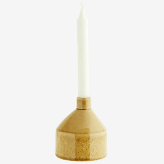 Vase/Bougeoir en céramique Jaune, Madam Stoltz