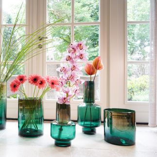 Vivien Bottle Pearl White L, Vase, selected by Hippetigre