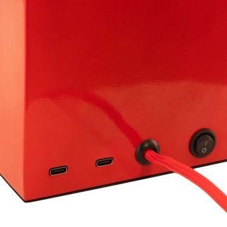 Bob 14, Rouge,  Lampe de Table, Globen Lighting (avec son Ampoule)