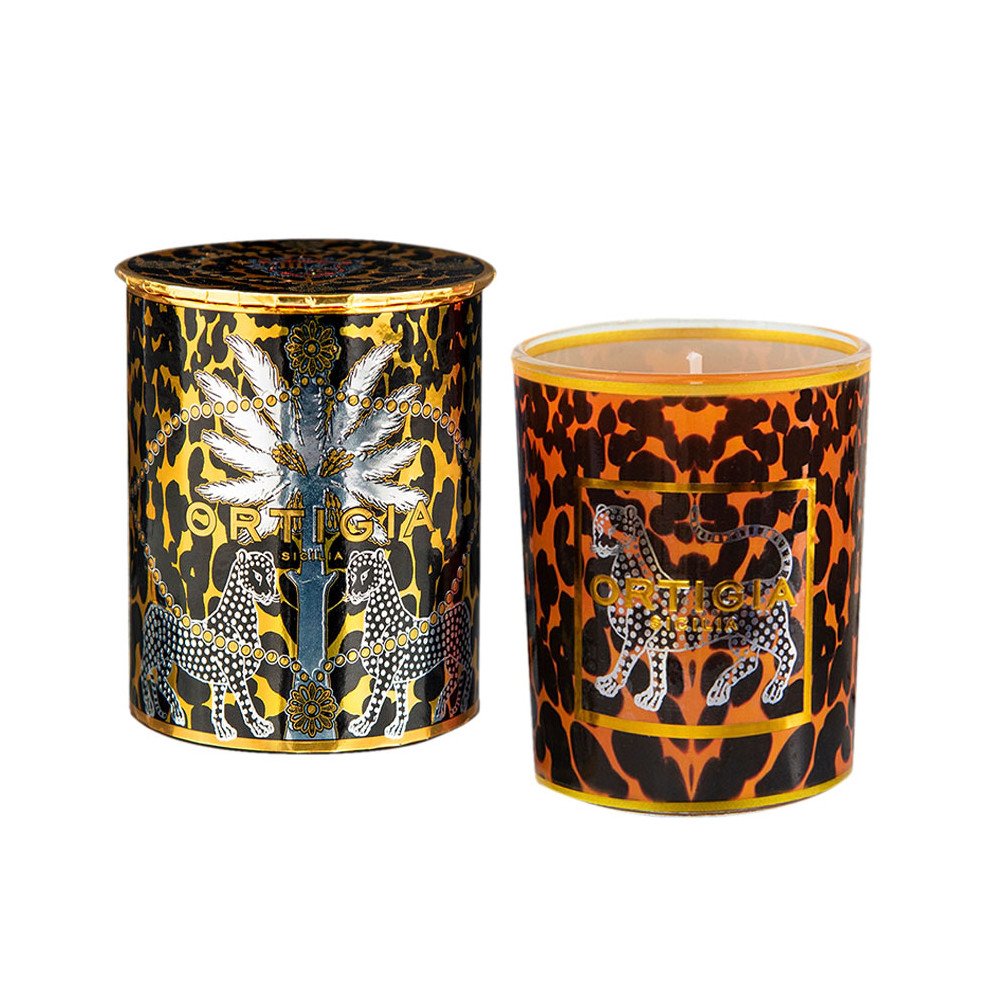 Ambra Nera, Bougie parfumée Medium, Ortigia Ambra Nera, Bougie parfumée Medium, Ortigia