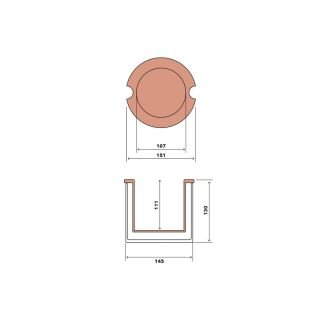 Wet Pot Taille S, 15cm, Cache-pot à réserve d'eau, Wet Pot Systems