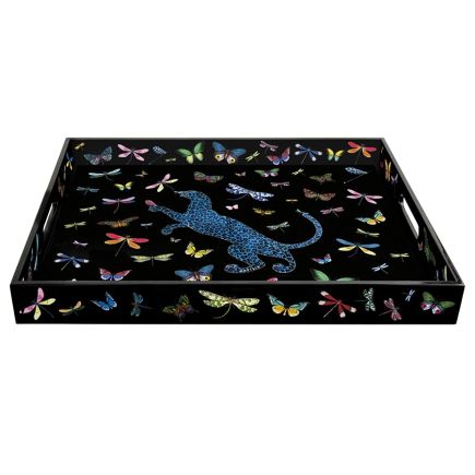 copy of  Leopard Tray Large Blue, Tray Ortigia, 38 cm x 28 cm