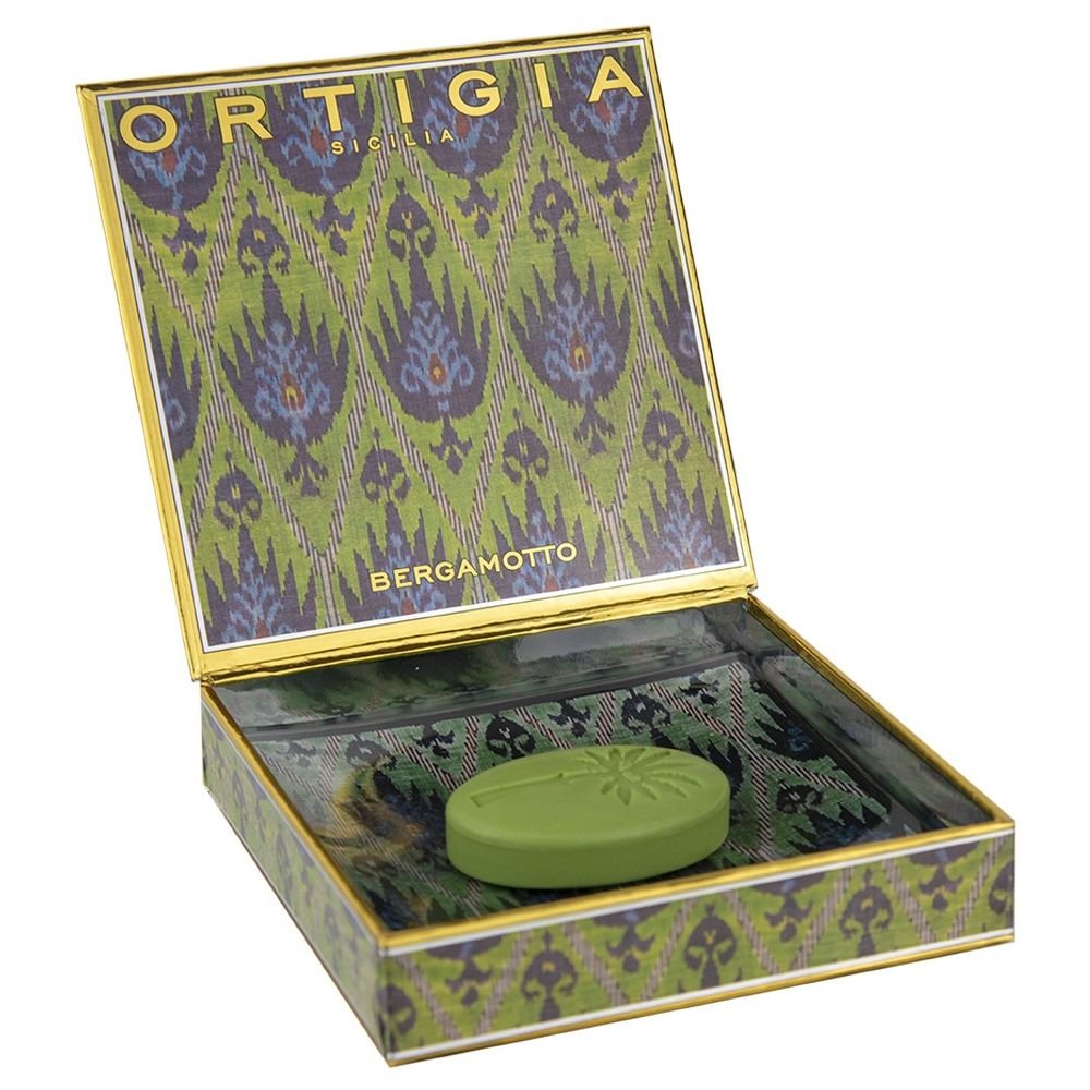 Bergamotto, Coffret Assiette en Verre & Savon, Ortigia Bergamotto, Coffret Assiette en Verre & Savon, Ortigia