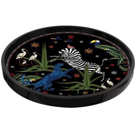 Jungle, Large Tray Multicolore, Plateau Ortigia, 55 cm