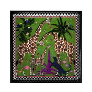 Giraffe Tray Vert, Plateau Ortigia, 45 cm x 45 cm