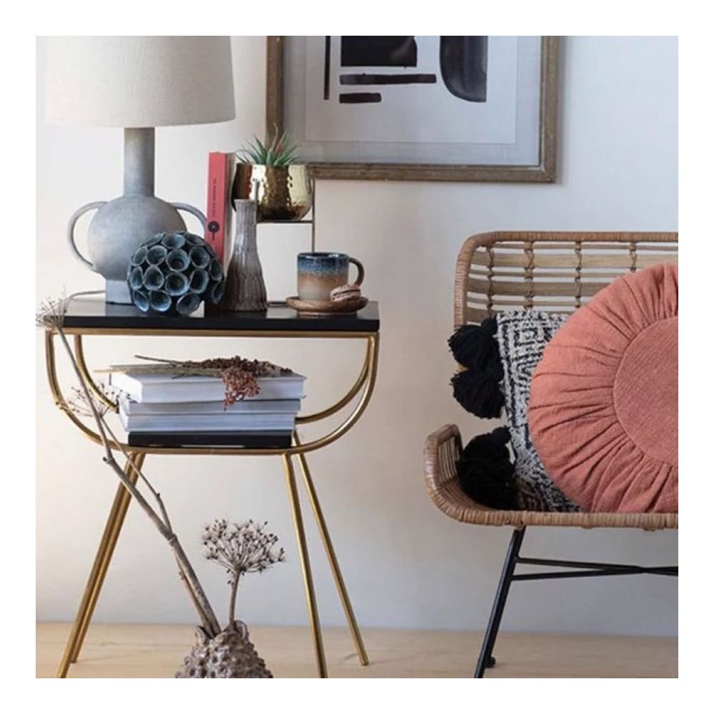 Cache-pot sur pied, Gold, Metal, Ø12,5Xh23 Cm, Bloomingville