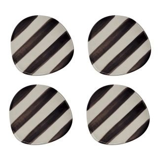 Set de 4 Sous-Verres rayures noir, Sélectionné par Hippotigre