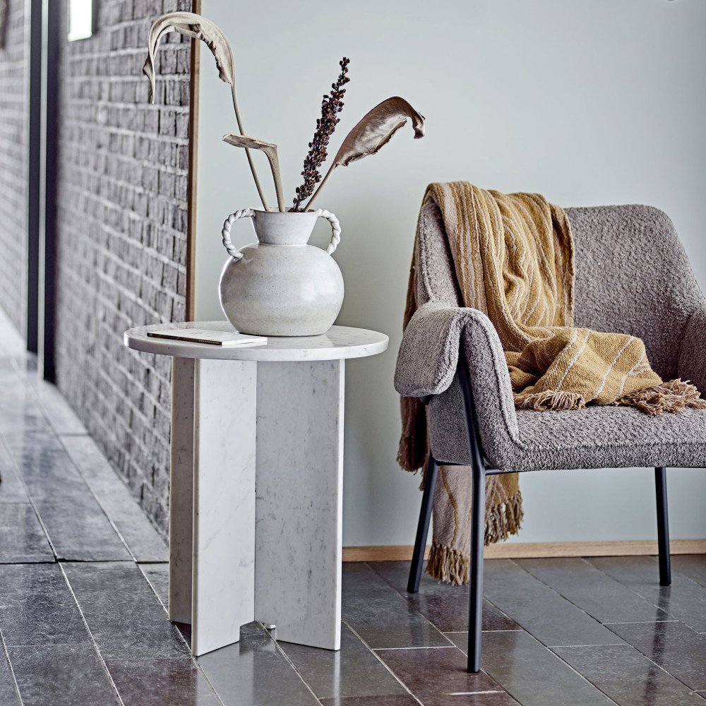 Jasmia, Table d'appoint en Marbre, Bloomingvillr Jasmia, Table d'appoint en Marbre, Bloomingvillr