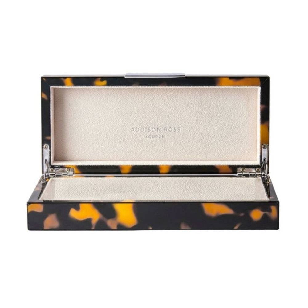 Tortoiseshell Silver Small, Boite Laqué, Addison Ross