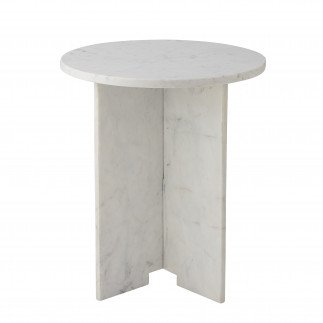 Jasmia, Table d'appoint en Marbre Blanc, Bloomingville