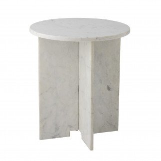 Jasmia, Table d'appoint en Marbre Blanc, Bloomingville