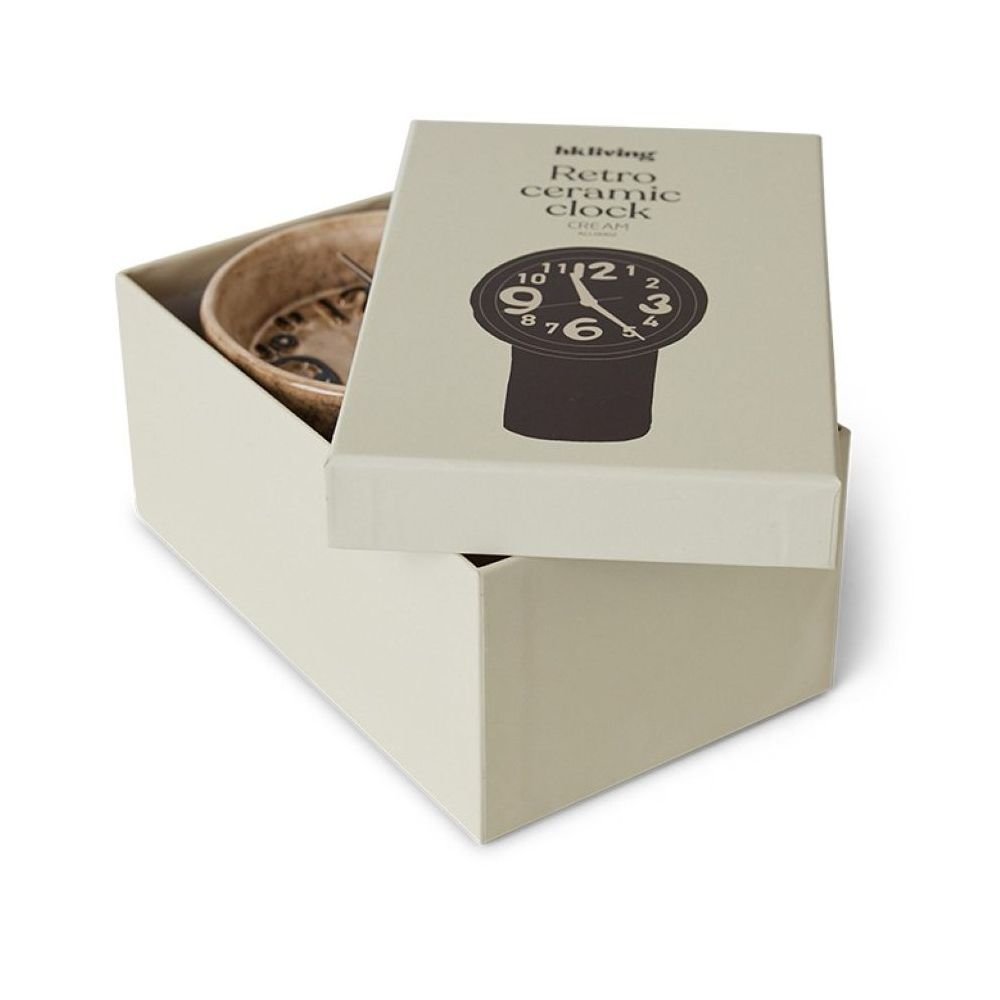 Retro Ceramic, Cream, Horloge, HK Living